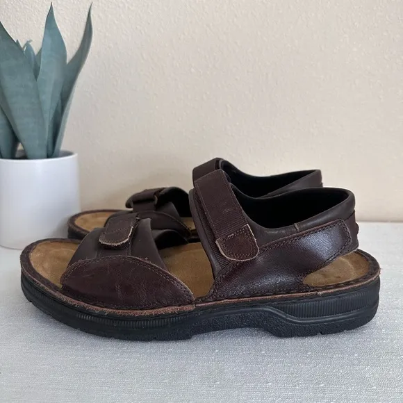 NAOT Brown Leather Adjustable Casual Sandals Men’s EU45 US12