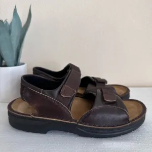NAOT Brown Leather Adjustable Casual Sandals Men’s EU45 US12