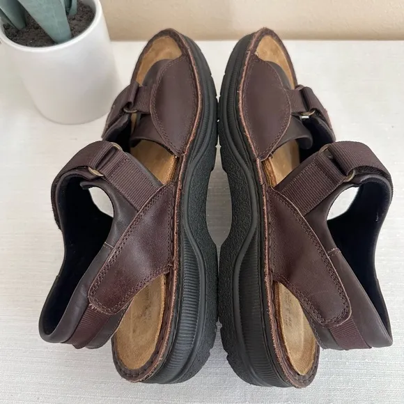 NAOT Brown Leather Adjustable Casual Sandals Men’s EU45 US12