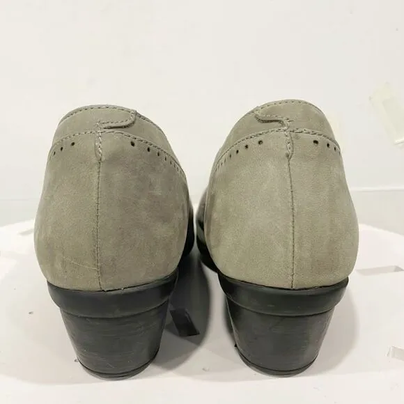 Naot Gray Genuine Suede Lace Up Oxford Shoes Womens Sz 38 US 7.5 Heels Preppy
