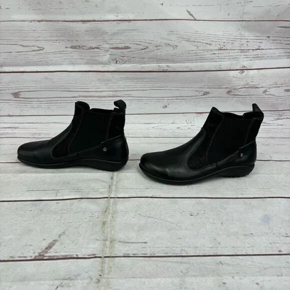 Naot Konini Ankle Boot Black Raven Crackle Leather Shoe Women's Size 37 / 6 US