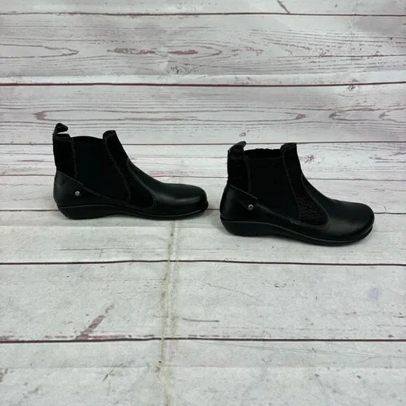 Naot Konini Ankle Boot Black Raven Crackle Leather Shoe Women's Size 37 / 6 US
