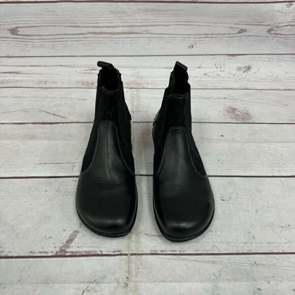 Naot Konini Ankle Boot Black Raven Crackle Leather Shoe Women's Size 37 / 6 US