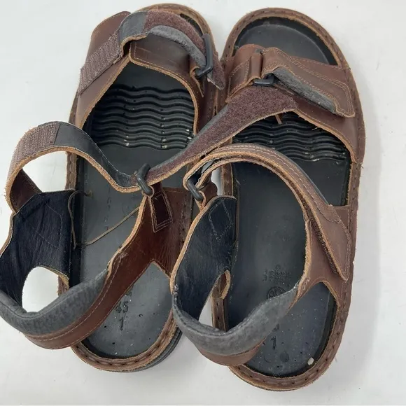 NAOT Men’s Brown Buffalo LAPLAND Leather Comfort Sandals Removable Footbed Sz 12