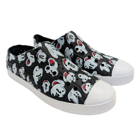 NATIVE Mickey Mouse Jefferson Shoes 11 Men's Slip-On Black White Disney World