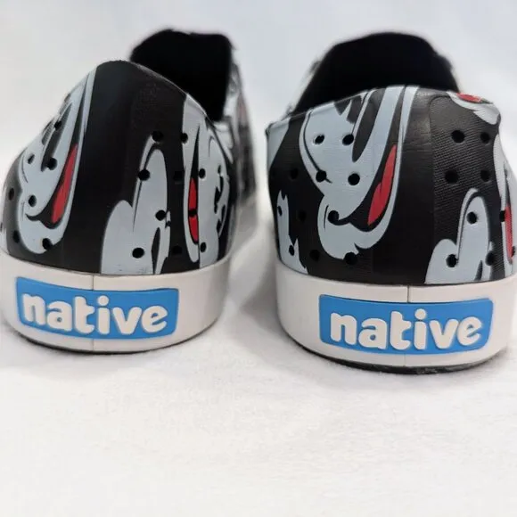 NATIVE Mickey Mouse Jefferson Shoes 11 Men's Slip-On Black White Disney World