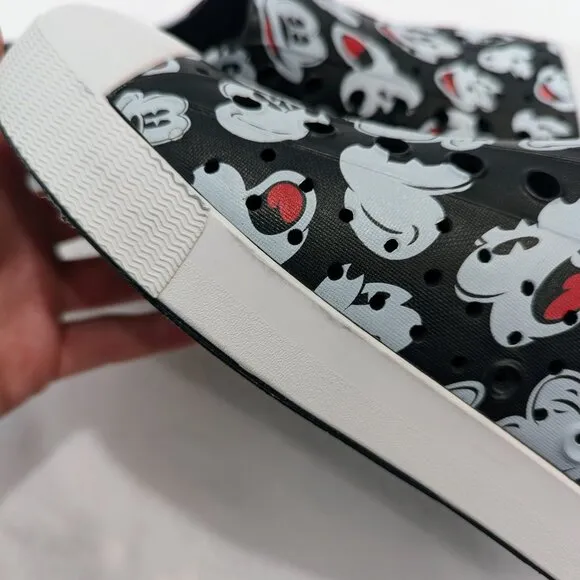 NATIVE Mickey Mouse Jefferson Shoes 11 Men's Slip-On Black White Disney World