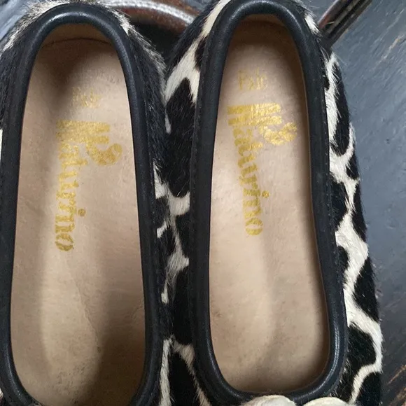 Naturino Animal Print Leather &amp; Calf Hair Ballerina Flats