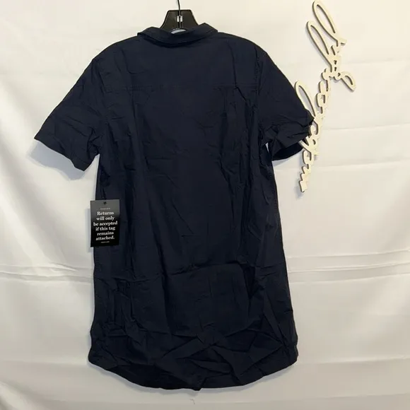 Navy Lightweight Poplin Nala Dress