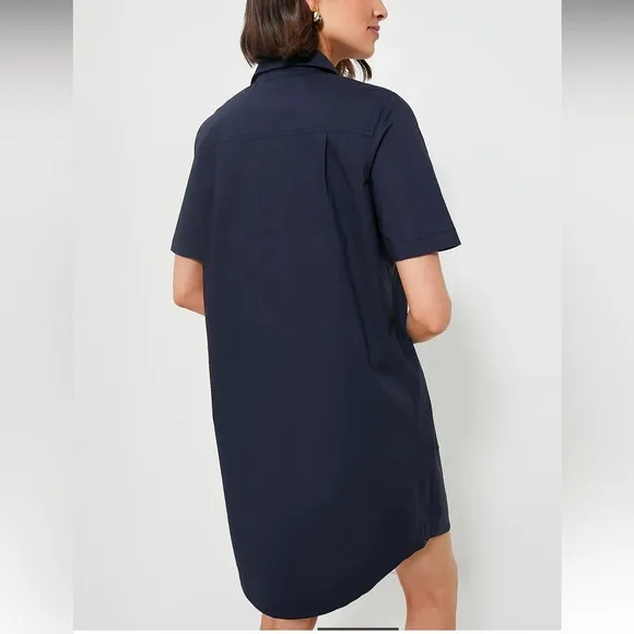 Navy Lightweight Poplin Nala Dress