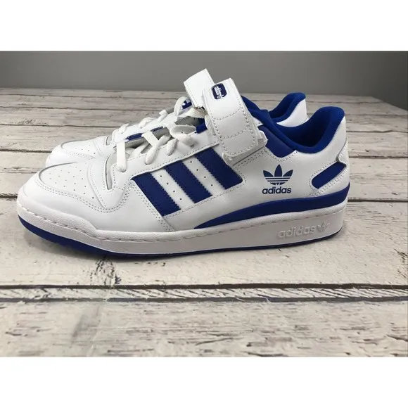 New Adidas Forum Low Men's Shoes Cloud White-Royal Blue FY7756 Size 11.5‎ No Box