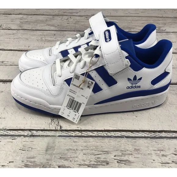 New Adidas Forum Low Men's Shoes Cloud White-Royal Blue FY7756 Size 11.5‎ No Box