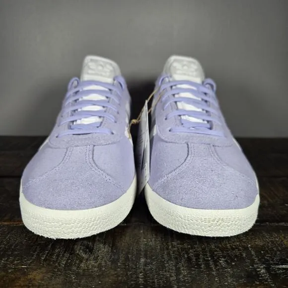 NEW Adidas Gazelle Womens Size 9.5 Casual Shoes Purple Violet White IE0444