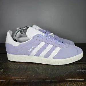 NEW Adidas Gazelle Womens Size 9.5 Casual Shoes Purple Violet White IE0444