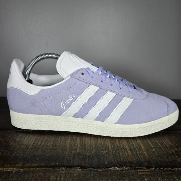 NEW Adidas Gazelle Womens Size 9.5 Casual Shoes Purple Violet White IE0444