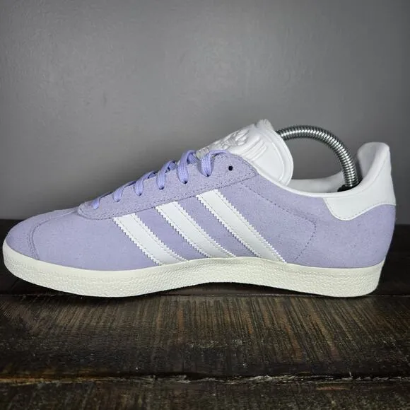 NEW Adidas Gazelle Womens Size 9.5 Casual Shoes Purple Violet White IE0444