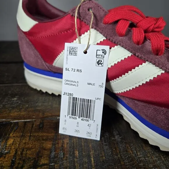 NEW adidas Originals SL 72 RS Mens Size 8.5 Running Shoe Shadow Red White JI1280