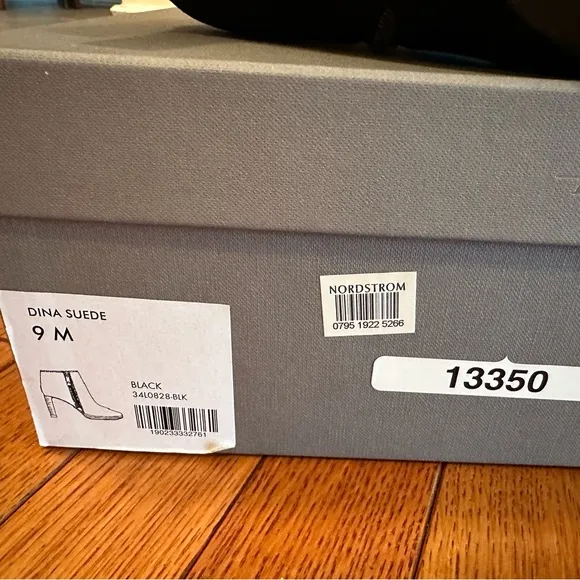 NEW! Aquatalia Black Suede Ankle Boots Size 9