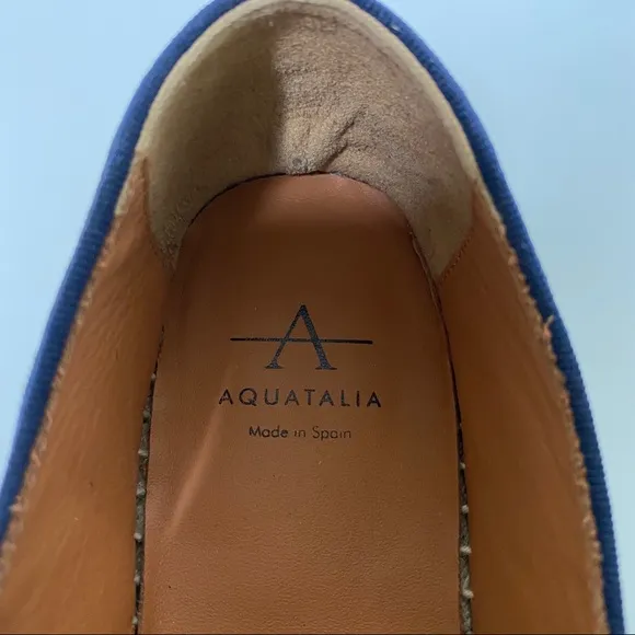 NEW Aquatalia Neeve Suede Blue Espadrille