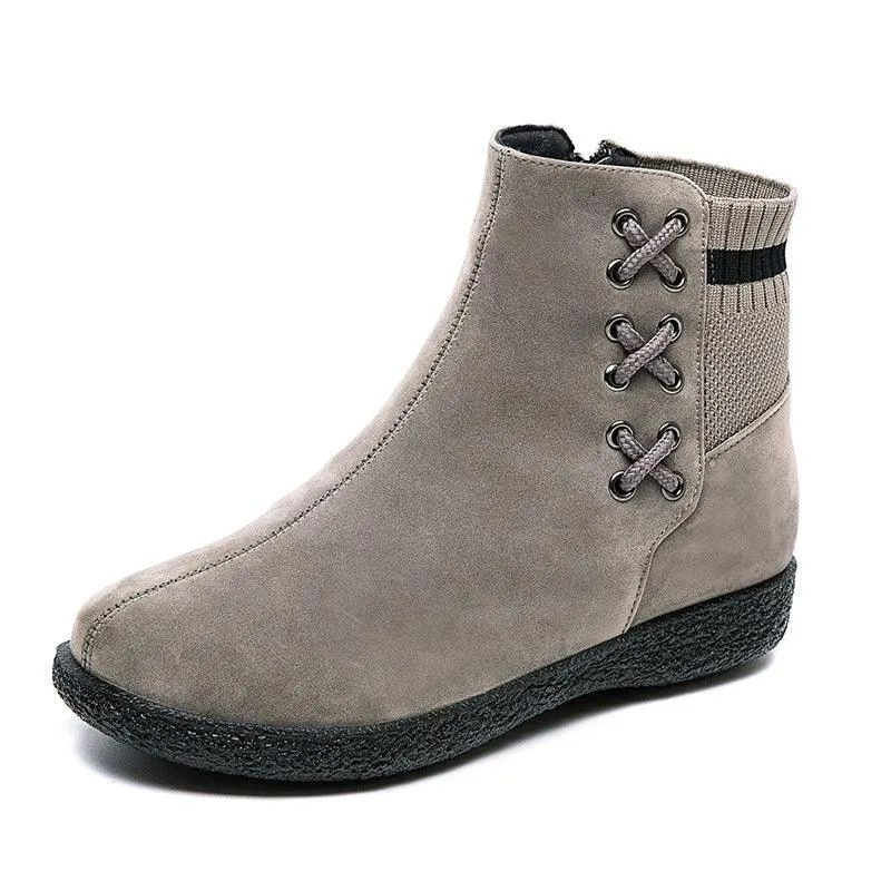 New Autumn And Winter Snow Boots Women's Plus Size Plus Velvet Cotton Shoes