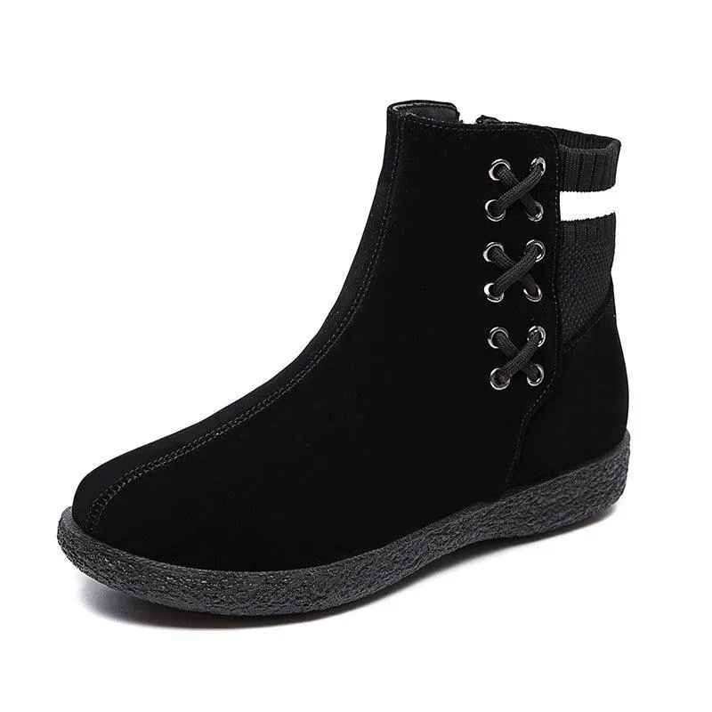 New Autumn And Winter Snow Boots Women's Plus Size Plus Velvet Cotton Shoes