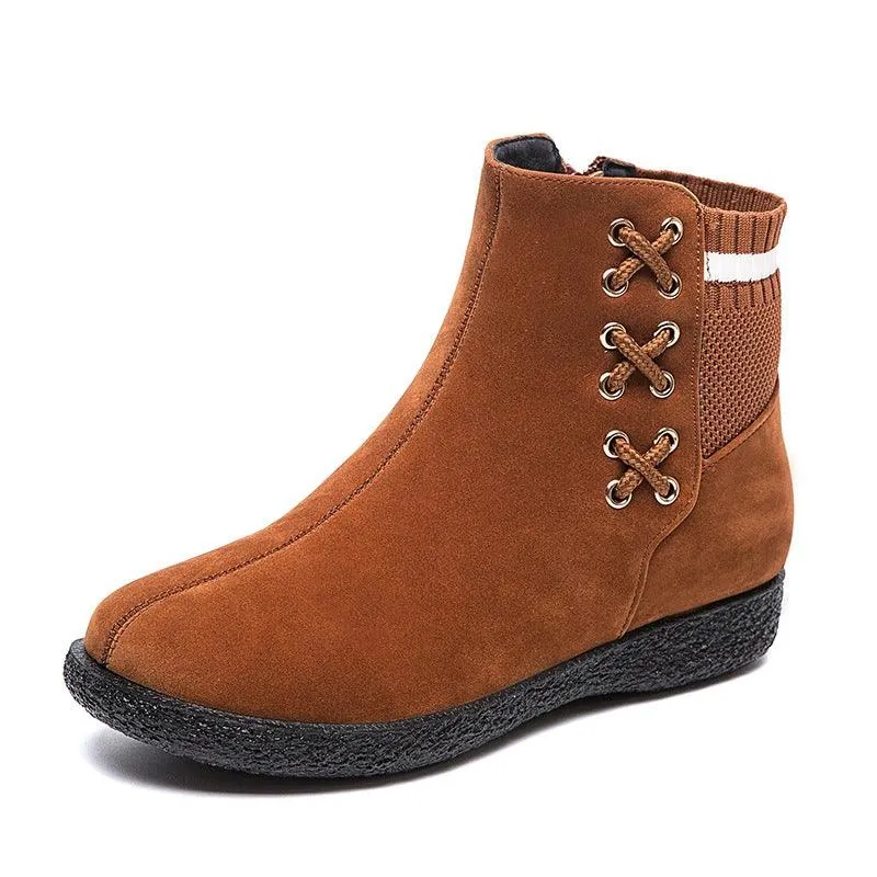 New Autumn And Winter Snow Boots Women's Plus Size Plus Velvet Cotton Shoes
