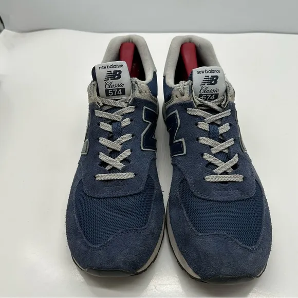 New Balance 574 Mens 11.5 Classic Core Navy Running Shoes Sneakers Blue ML574EVN