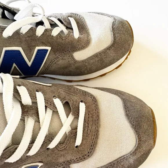 New Balance 574 Men's Size 8.5 Castlerock Team Royal Suede Shoes Rare Colorway