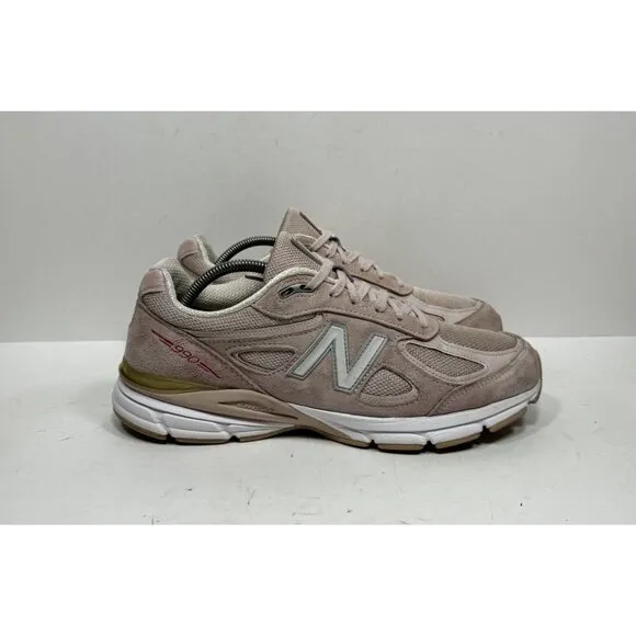 New Balance 990v4 Men's 10.5 Shoes Pink Suede Leather Ribbon Faded Rose Sneakers