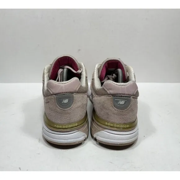 New Balance 990v4 Men's 10.5 Shoes Pink Suede Leather Ribbon Faded Rose Sneakers