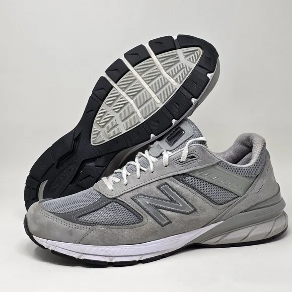 New Balance 990v5 Men's Size 14D Gray Suede Low Top Athletic Shoes M990GL5