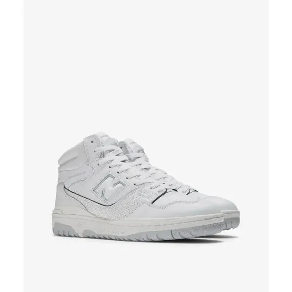 New Balance Bb650 BB650RWW Men's White Leather Lifestyle Sneaker Shoes NR4724