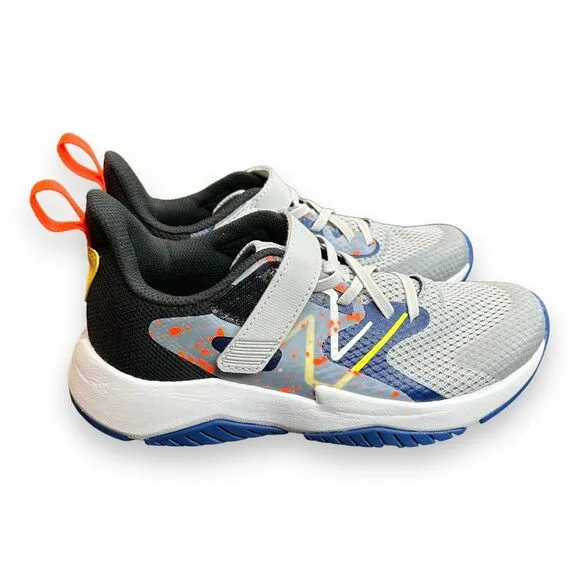 New Balance Rave‎ Run V2 Size 4.5 Navy Orange Kids Casual YTRAVGN2