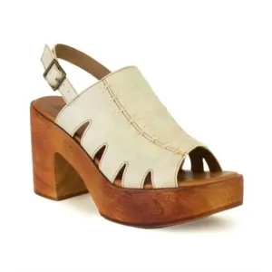 NEW BEAST FASHION women's fontella platform sandal in cream