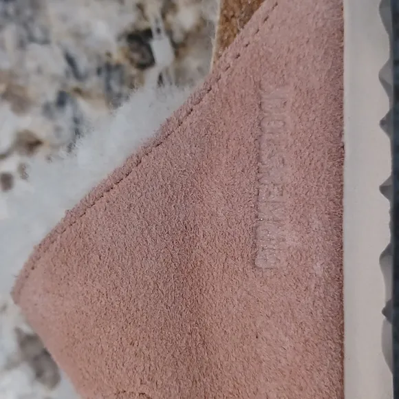 NEW Birkenstock Pink Suede Arizona Fur lined Size 36