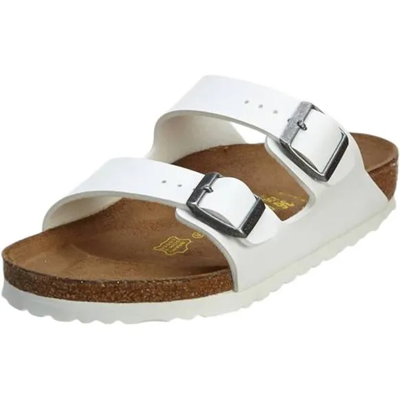 NEW BIRKENSTOCK women's arizona birkoflor sandals in white