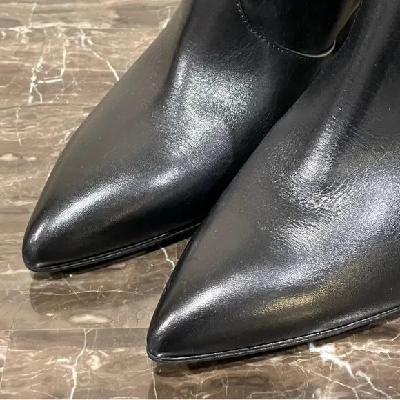 NEW Capezzani Italian Black Leather Ankle Boots