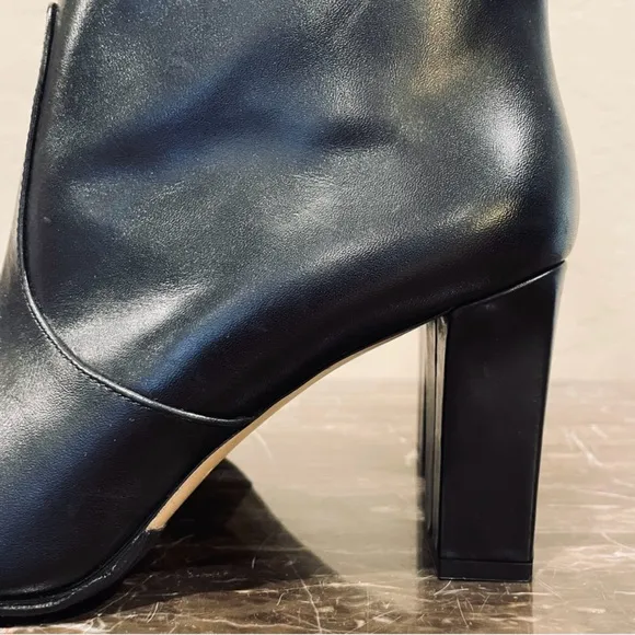 NEW Capezzani Italian Black Leather Ankle Boots