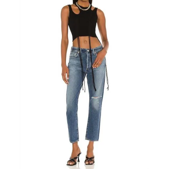 NEW CITIZENS OF HUMANITY corey slouchy slim jeans in distressed turn around