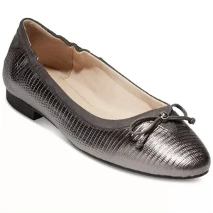 NEW Cole Haan Shoes Keira Ballet Flats Slip-On 7 Leather Pewter