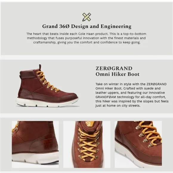 New Cole Haan Zerogrand Omni ankle boots