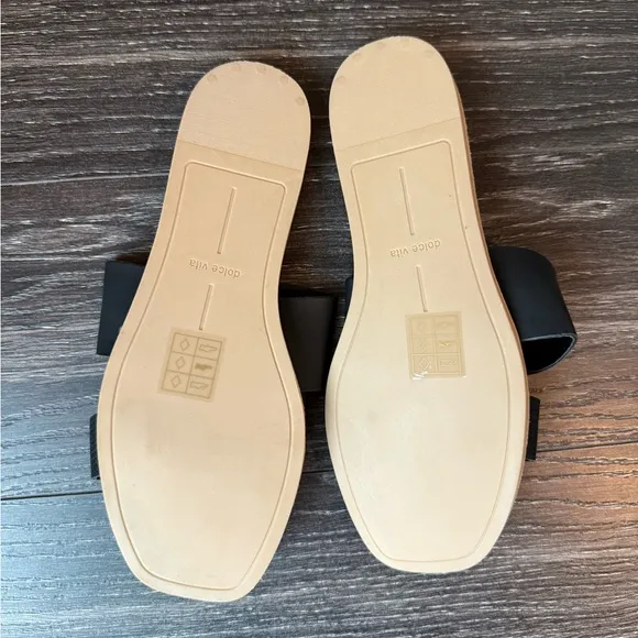 NEW Dolce Vita Black and Tan Women's Slide Sandals