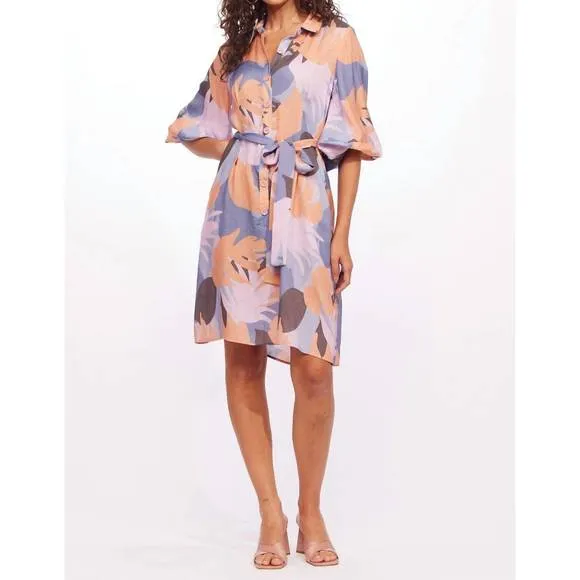 NEW EVA FRANCO harper dress in peach