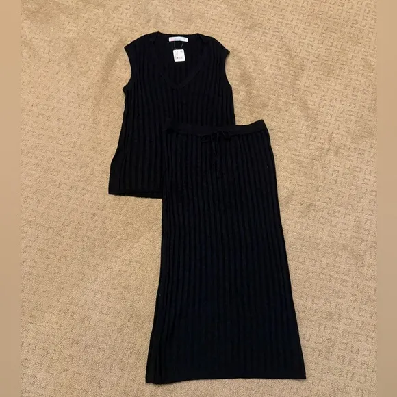New Free People Sweater Skirt Set