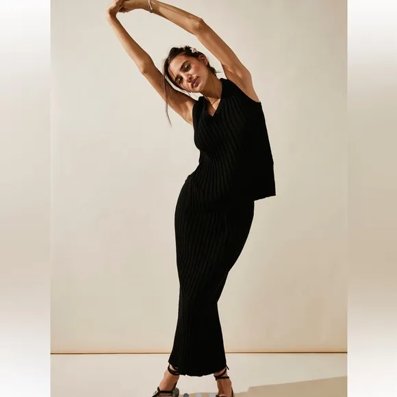 New Free People Sweater Skirt Set