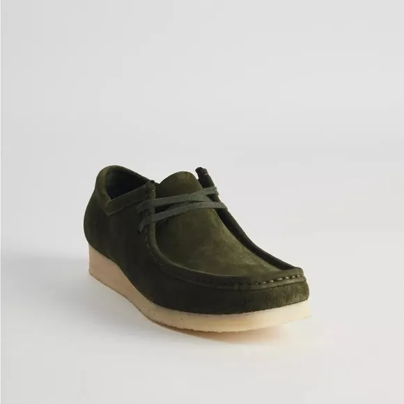 NEW IN BOX Men’s Clarks Wallabee Shoes Forest Green Suede Leather