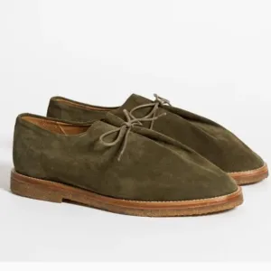 NEW Jacques Soloviere Ray Olive Suede Leather Shoes 37