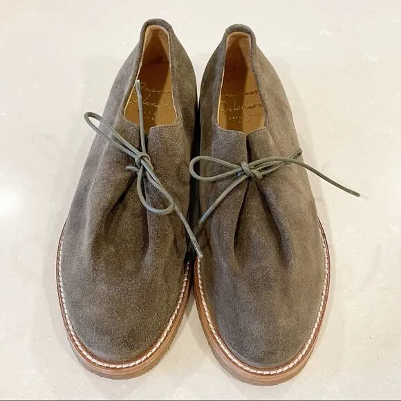 NEW Jacques Soloviere Ray Olive Suede Leather Shoes 37