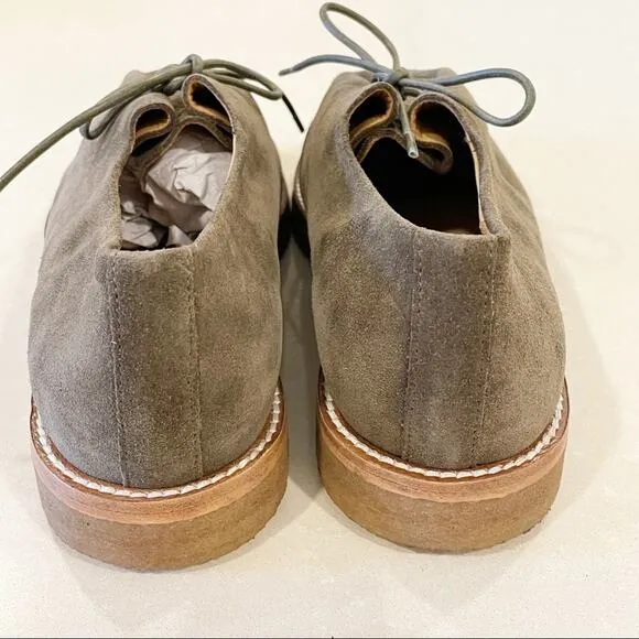 NEW Jacques Soloviere Ray Olive Suede Leather Shoes 37