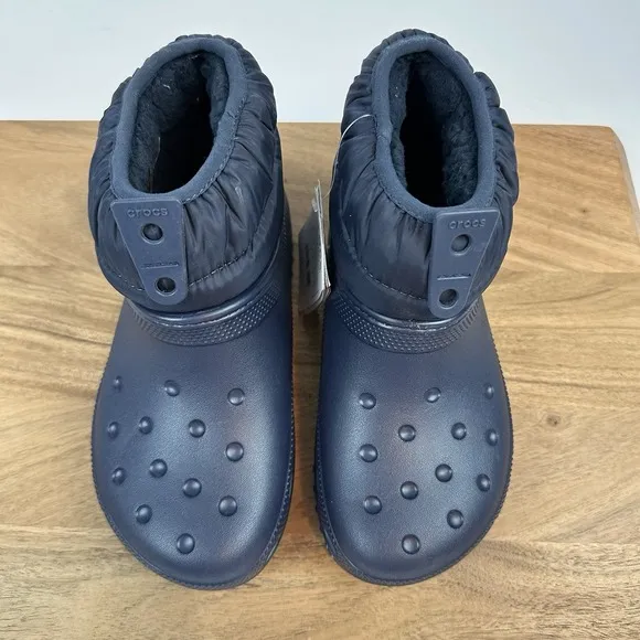 New Kids Crocs Classic Neo Puff Shorty Lined Winter Snow Ankle Boots Size 3 Y